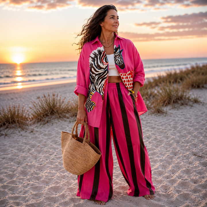 Morena | Ocean Print Relaxed Co-Ord Set