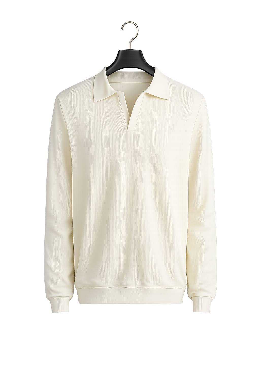 Ribbed Polo Cotton Sweater