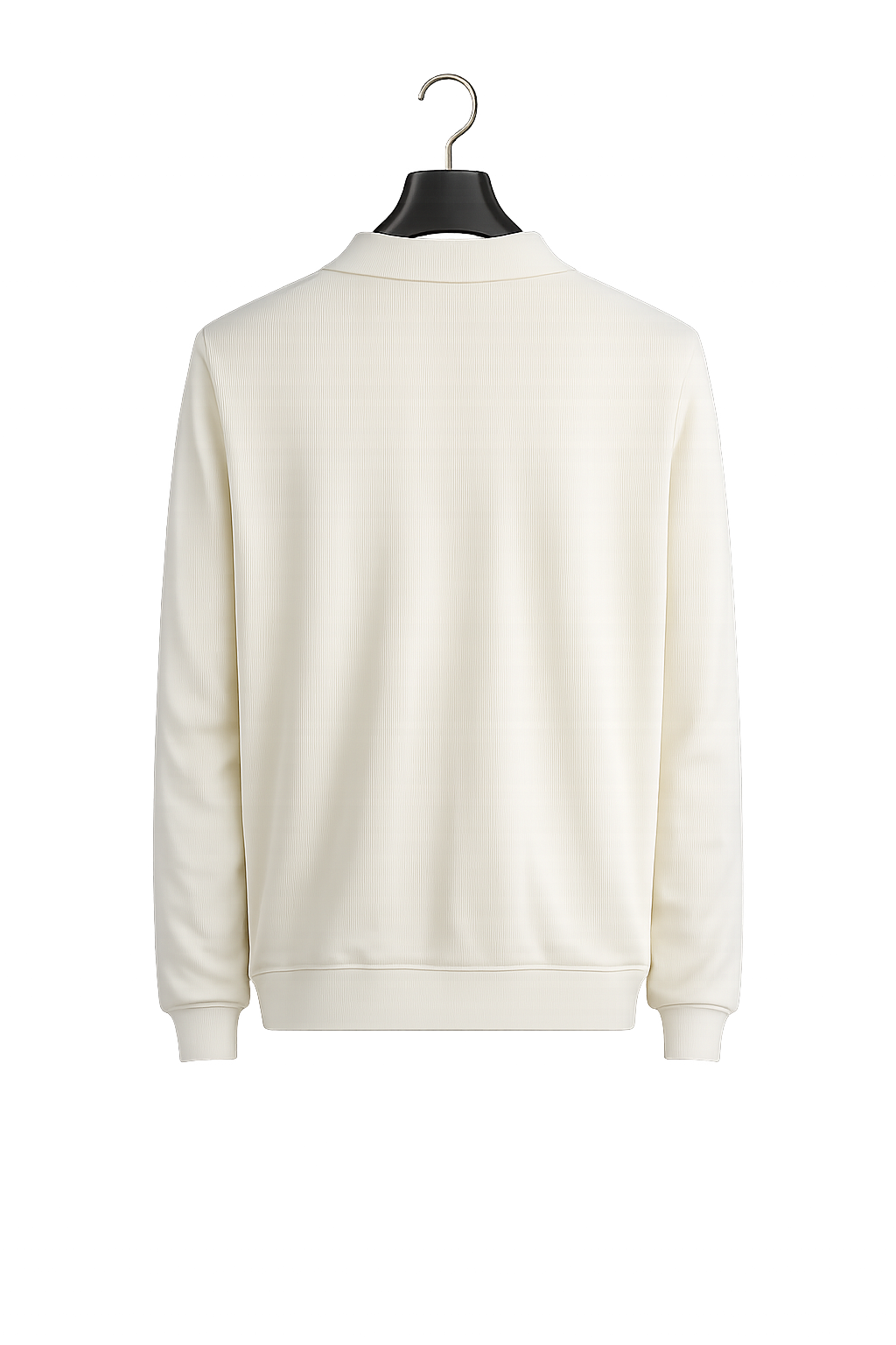 Ribbed Polo Cotton Sweater