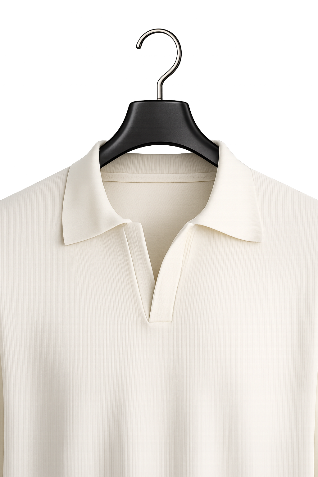 Ribbed Polo Cotton Sweater