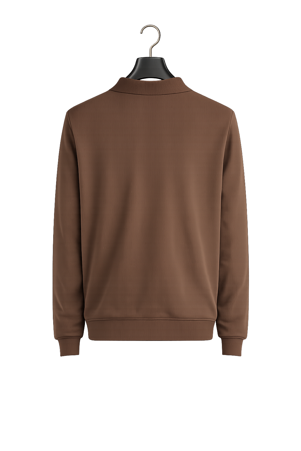 Ribbed Polo Cotton Sweater