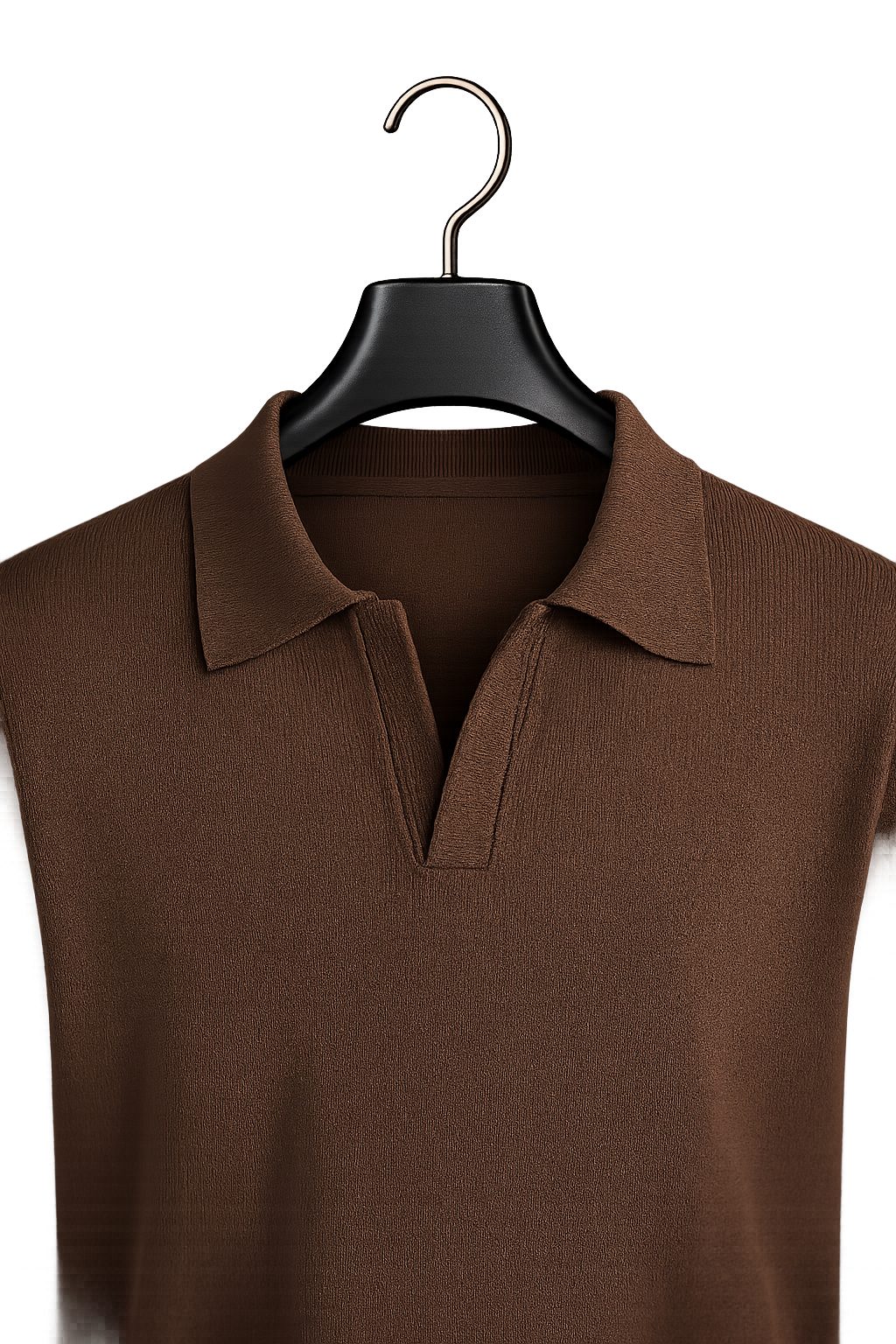 Ribbed Polo Cotton Sweater