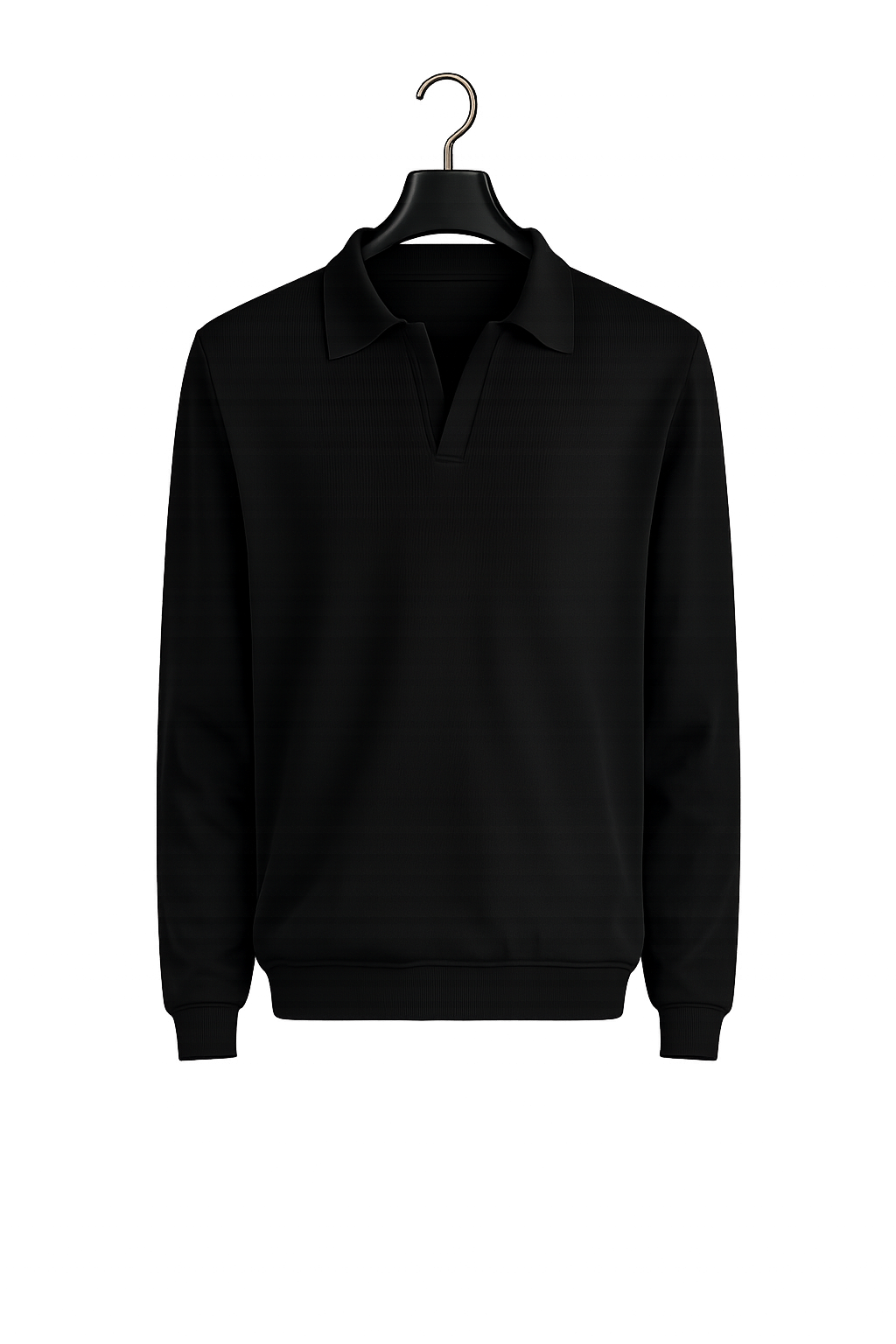 Ribbed Polo Cotton Sweater