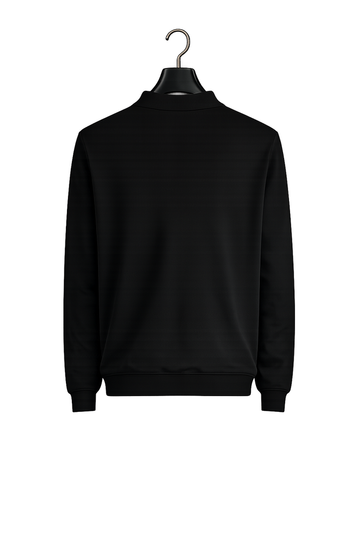 Ribbed Polo Cotton Sweater