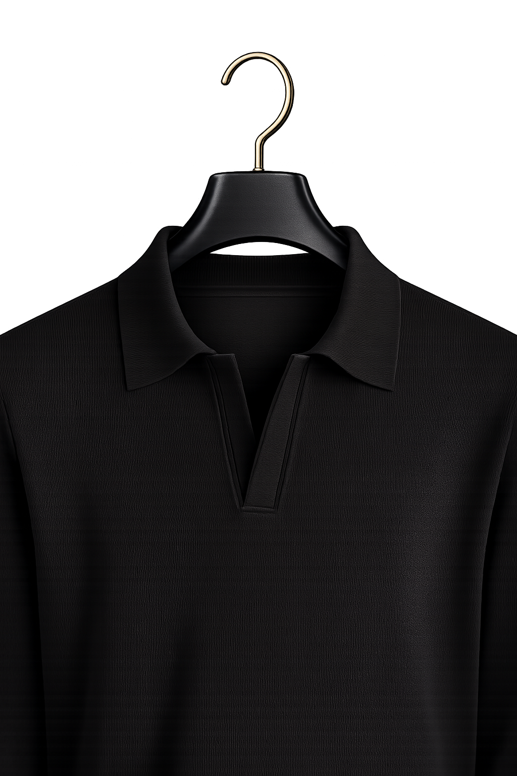 Ribbed Polo Cotton Sweater