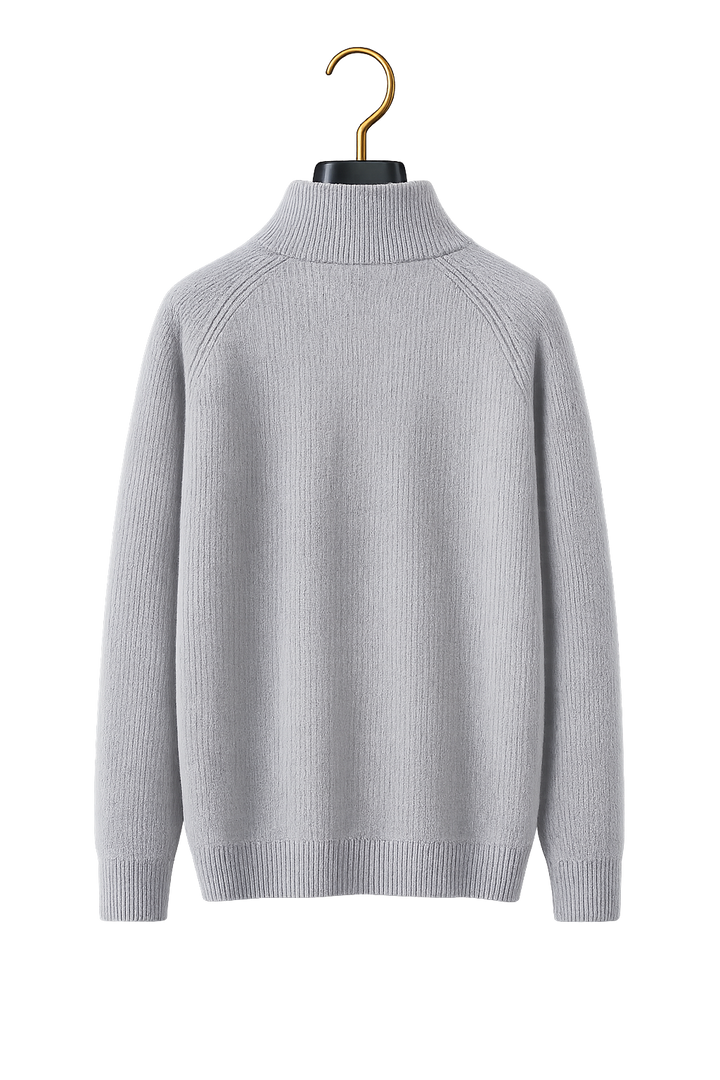 Maison Cashmere Mock-Neck Henley