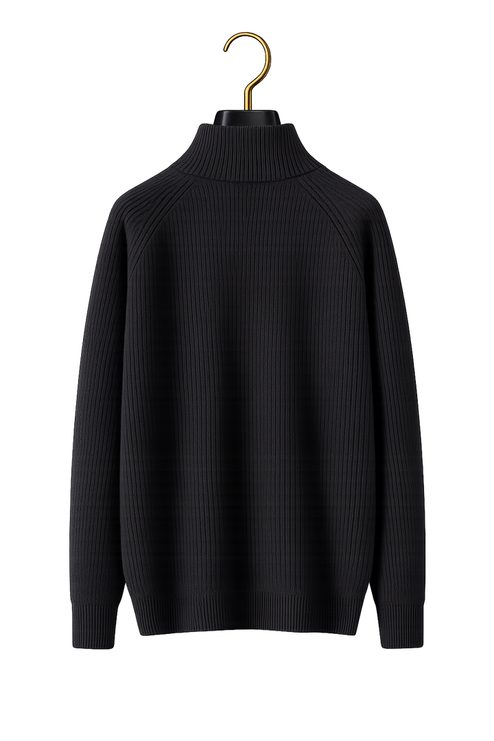 Maison Cashmere Mock-Neck Henley