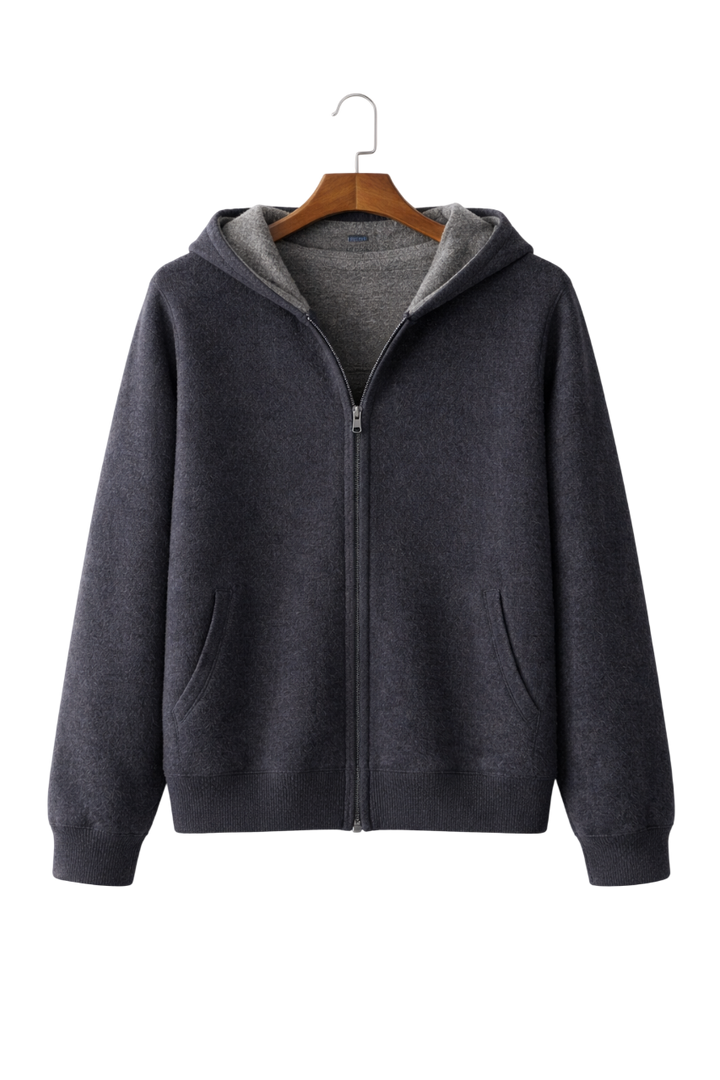 Valerio Maison Wool Reversible Zip Hoodie
