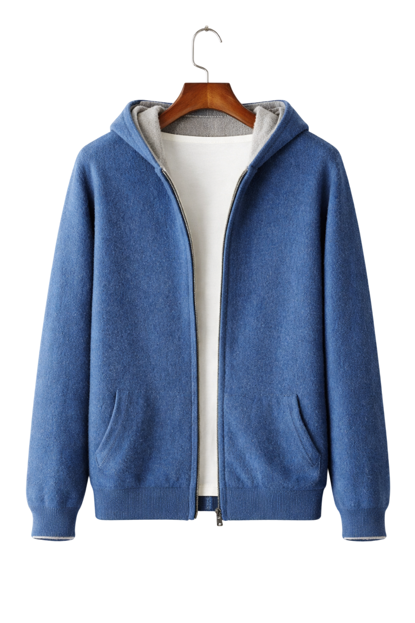 Valerio Maison Wool Reversible Zip Hoodie