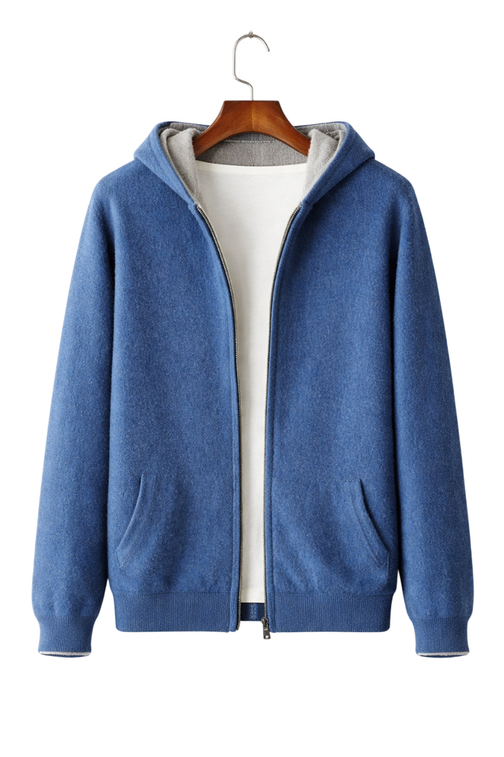 Valerio Maison Wool Reversible Zip Hoodie