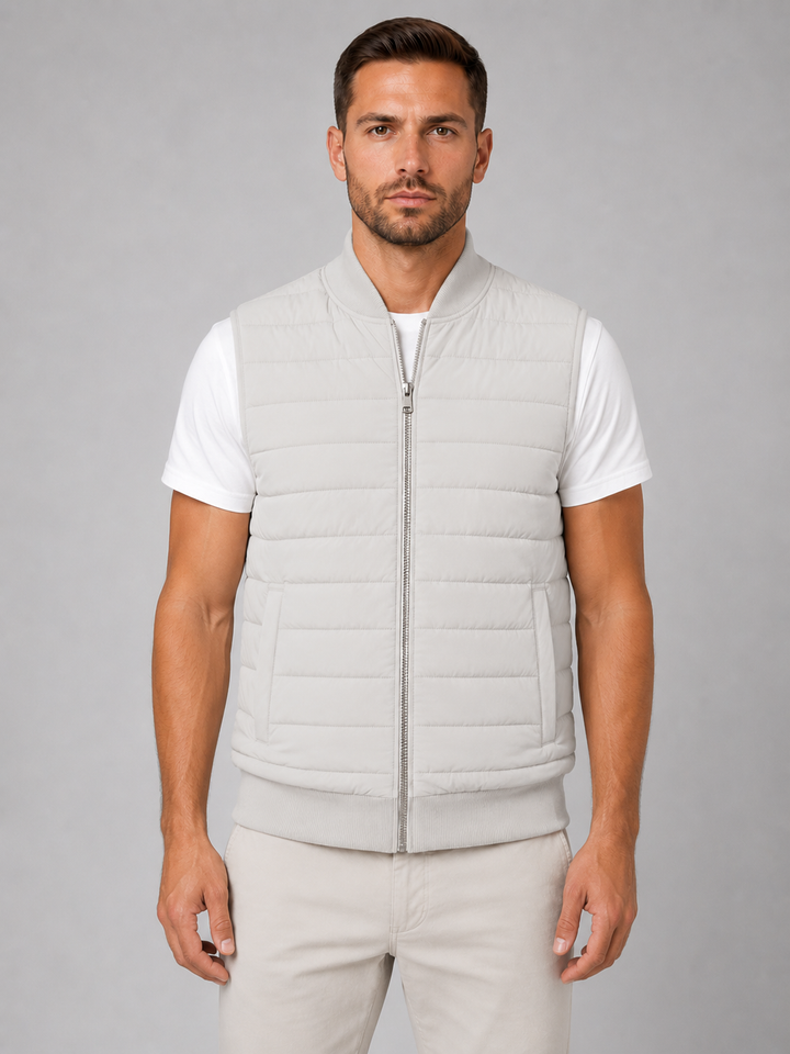 Men's Lightweight Quilted Bodywarmer – Full Zip Gilet Vest