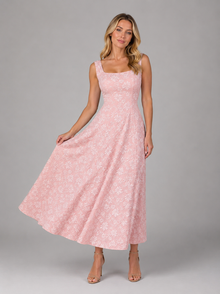Cosima Jacquard Midi Dress