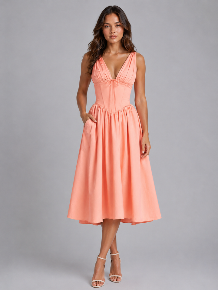 Women’s Floral Midi Sundress – Summer Occasion Style