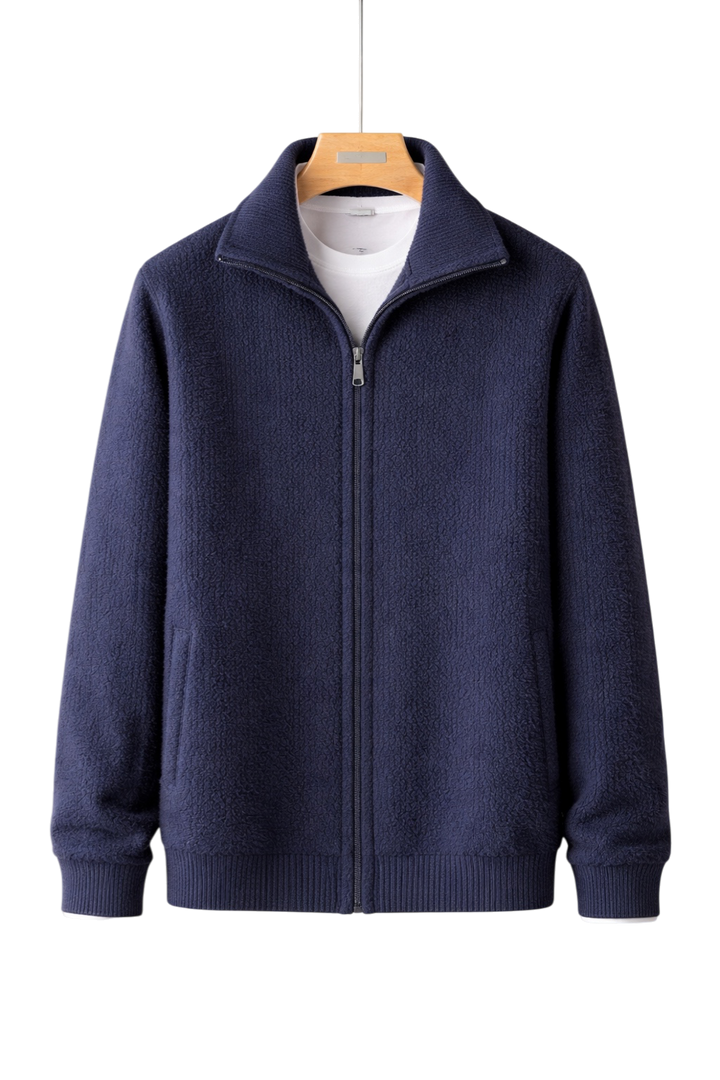 Maison Cashmere Velouré Zip Jacket