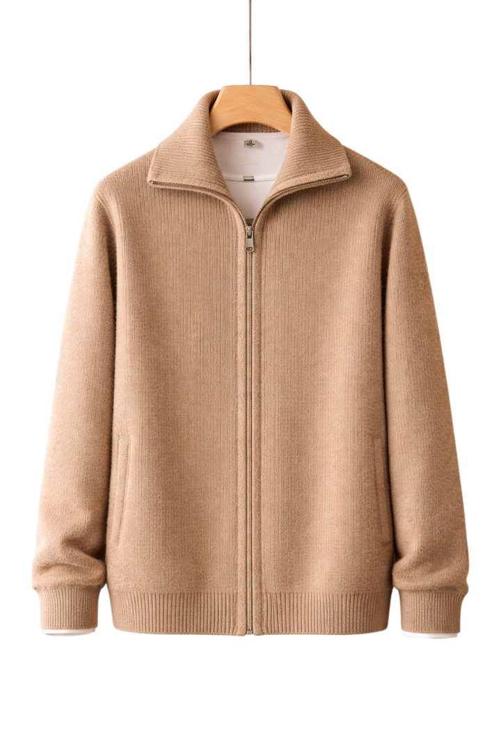 Maison Cashmere Velouré Zip Jacket