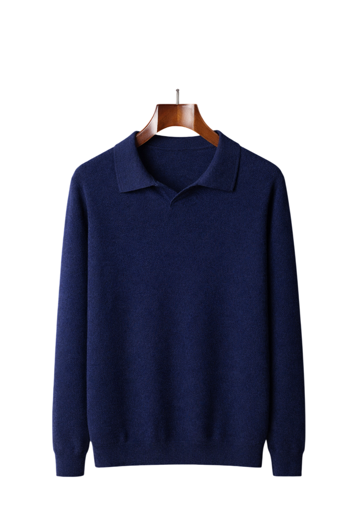 Pure Maison Worsted Cashmere Long Sleeve Polo