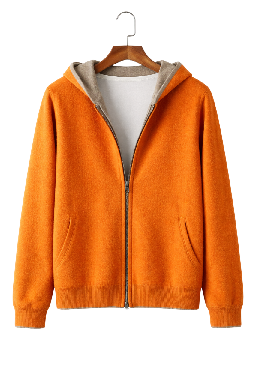 Valerio Maison Wool Reversible Zip Hoodie