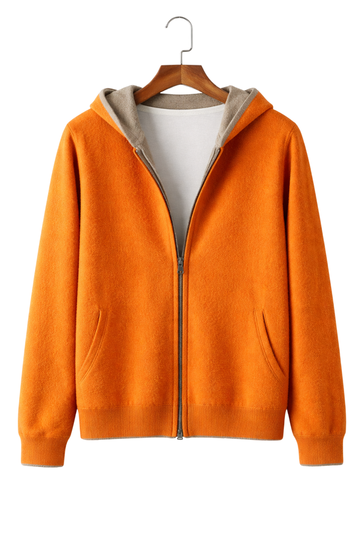 Valerio Maison Wool Reversible Zip Hoodie