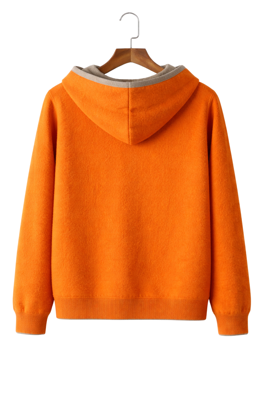 Valerio Maison Wool Reversible Zip Hoodie