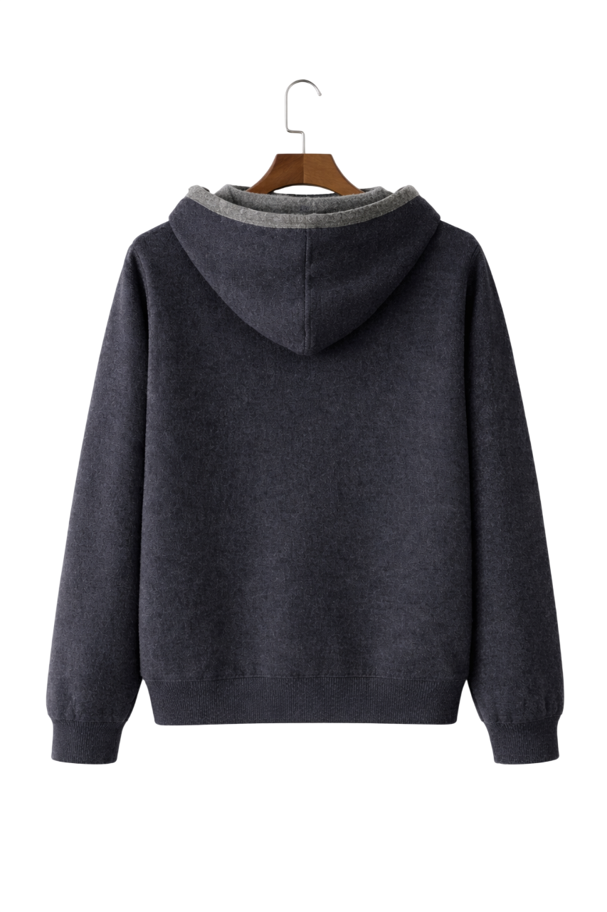 Valerio Maison Wool Reversible Zip Hoodie