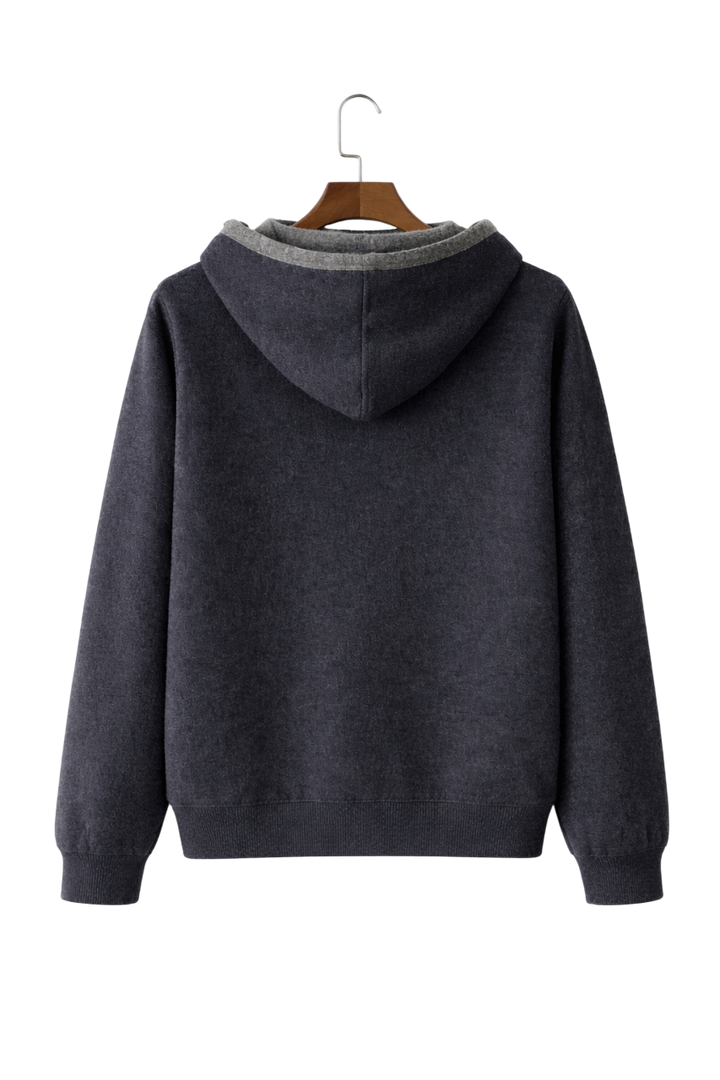 Valerio Maison Wool Reversible Zip Hoodie