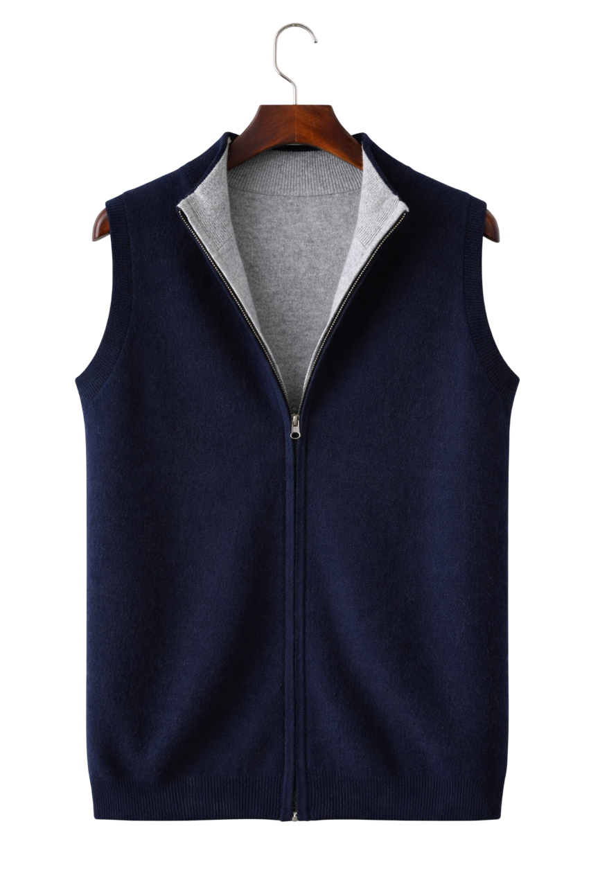 Valerio Maison Wool Zip Vest
