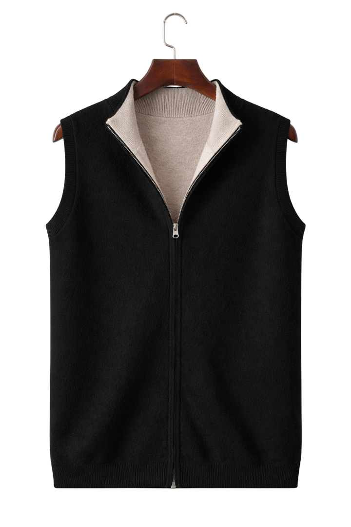 Valerio Maison Wool Zip Vest