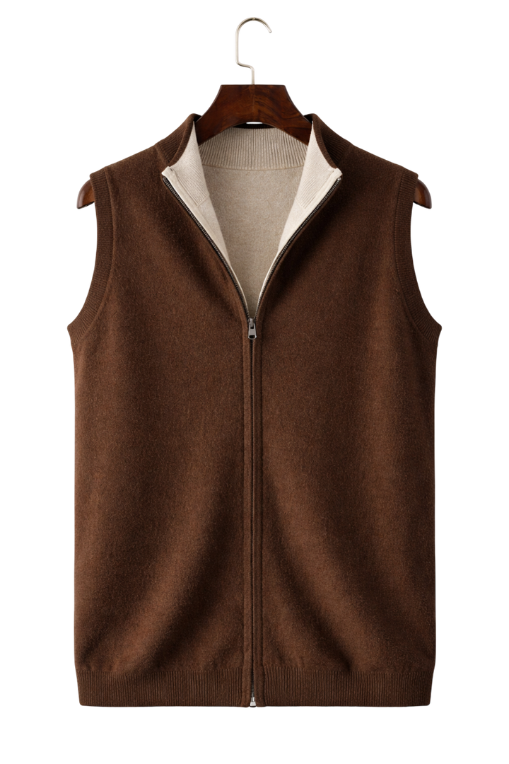 Valerio Maison Wool Zip Vest