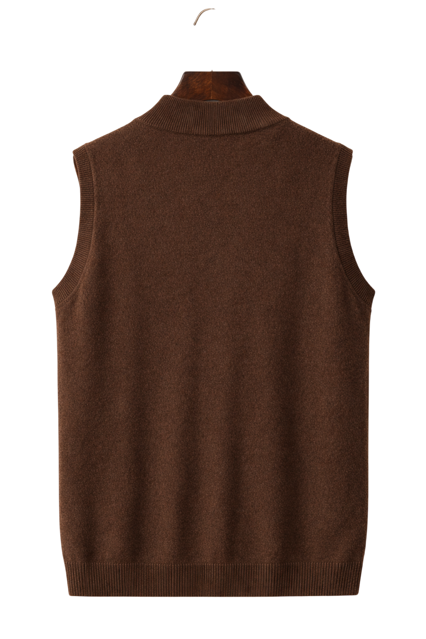 Valerio Maison Wool Zip Vest