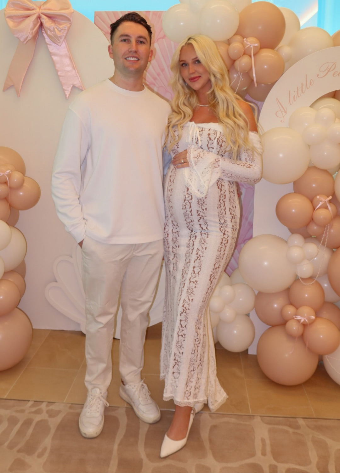 Arielle | Elegant Lace White Maxi Dress