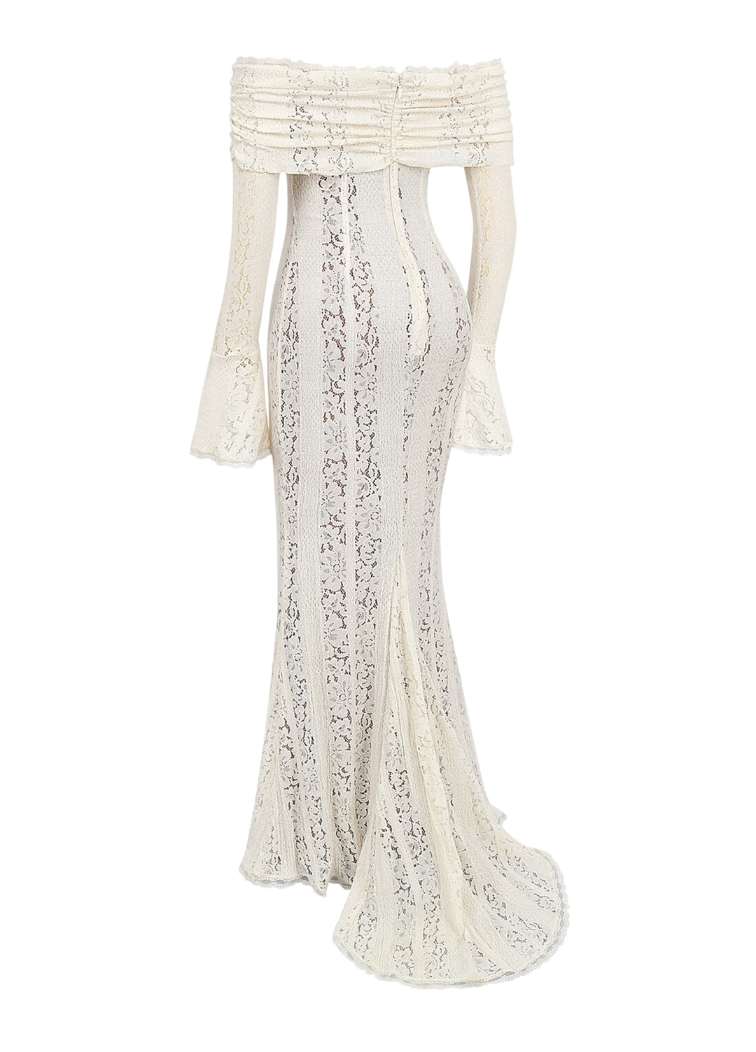 Arielle | Elegant Lace White Maxi Dress