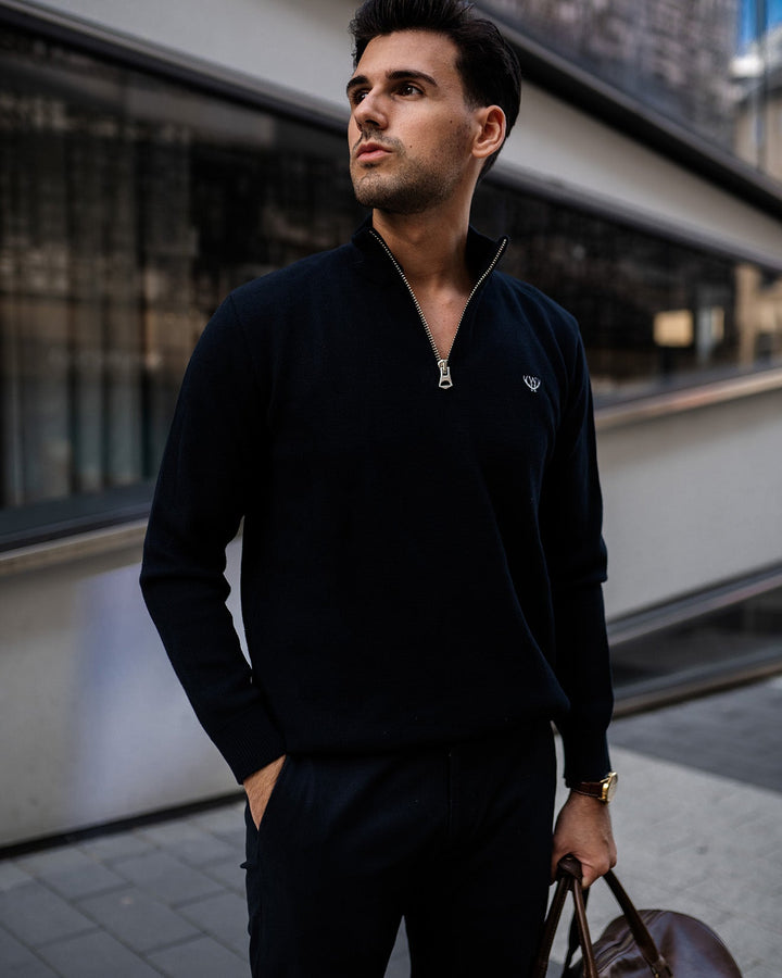 Vaughn Quarter Zip Sweater