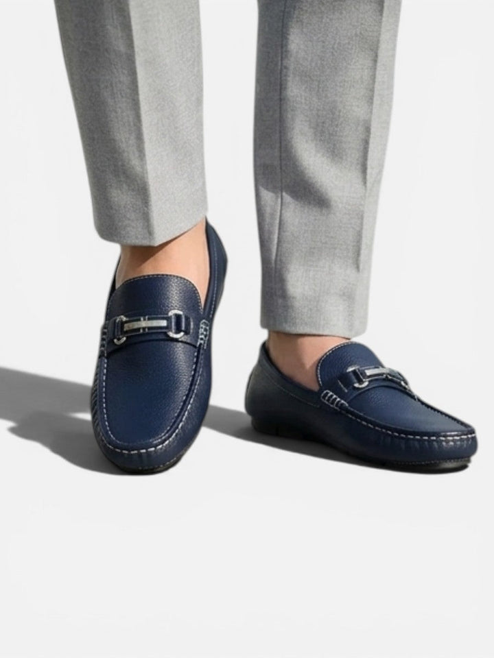 Men’s Leather Loafers – Cushioned Slip-On Dress Shoes