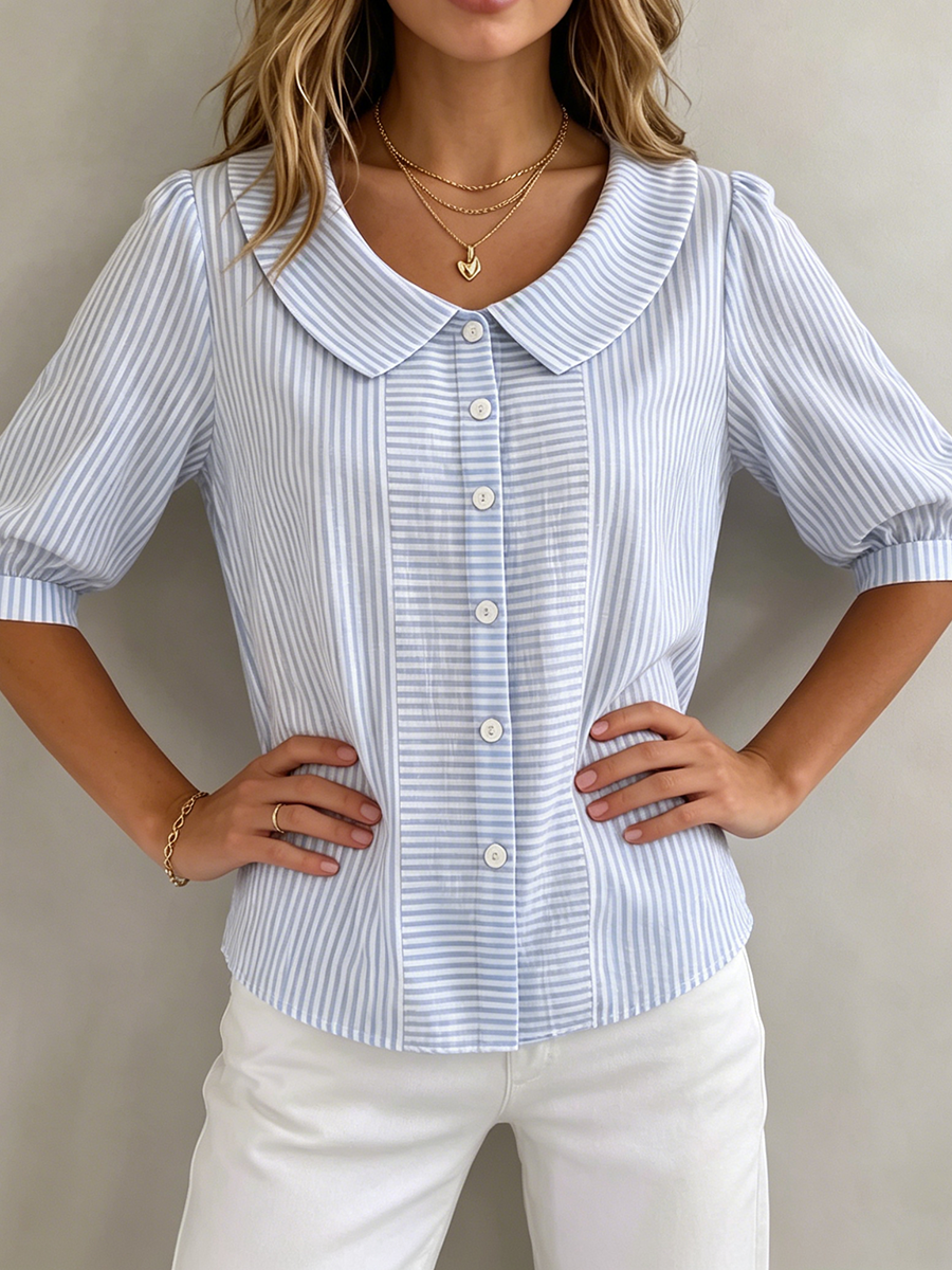 Camila | Elegant And Timeless Striped Blouse