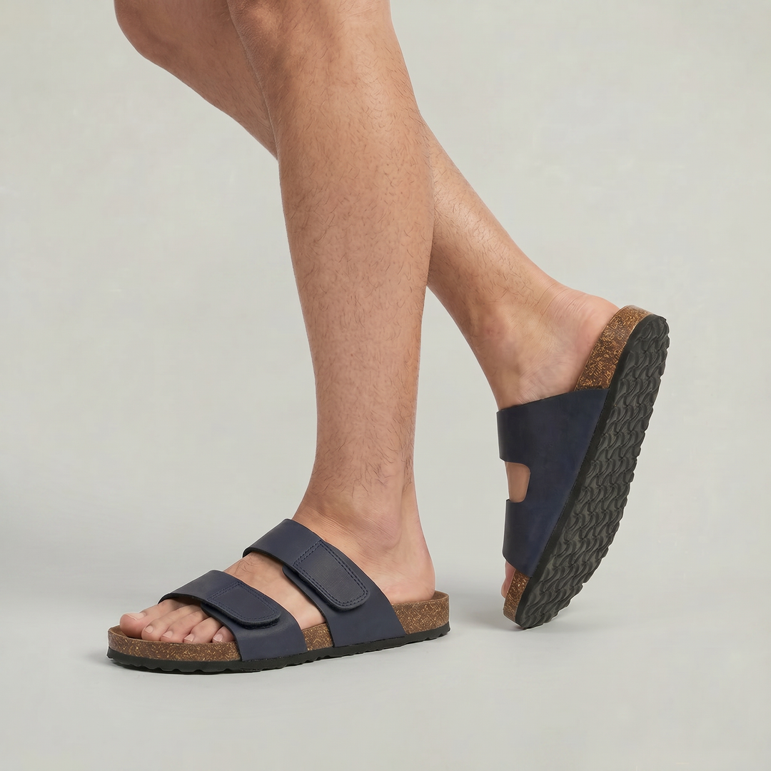 Men’s Double Strap Open Toe Slides