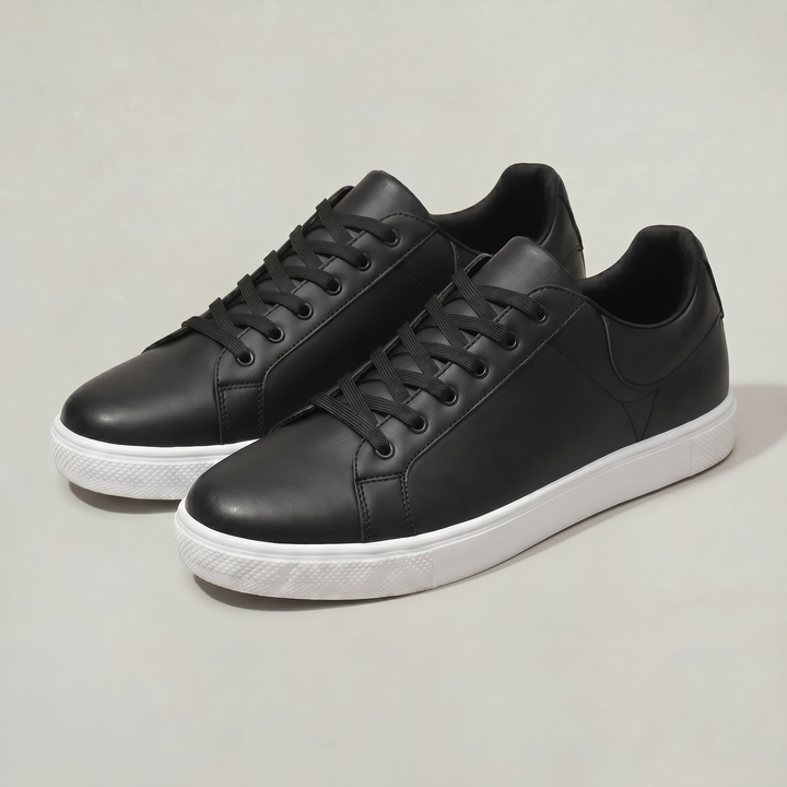 Men's Leather Lace Up Low Top Sneakers