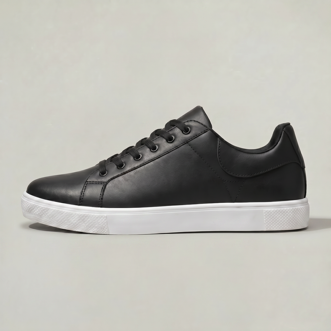 Men's Leather Lace Up Low Top Sneakers