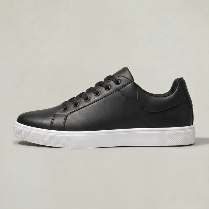 Men's Leather Lace Up Low Top Sneakers