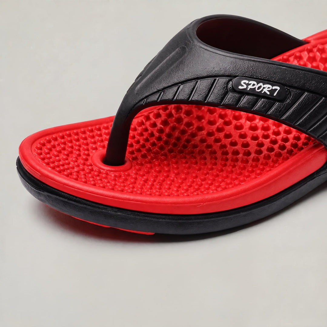 Men's Lightweight Beach Flip Flop Sandals With Textured Footbed