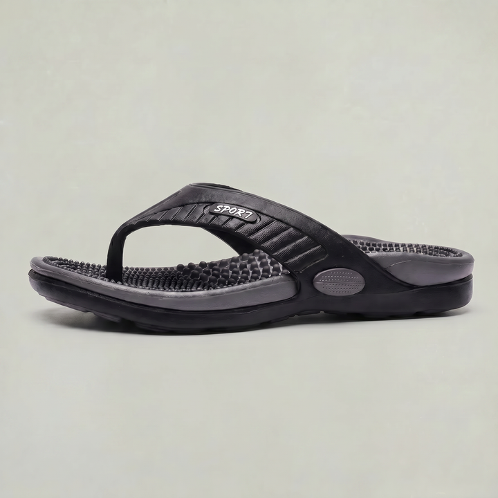 Men's Lightweight Beach Flip Flop Sandals With Textured Footbed