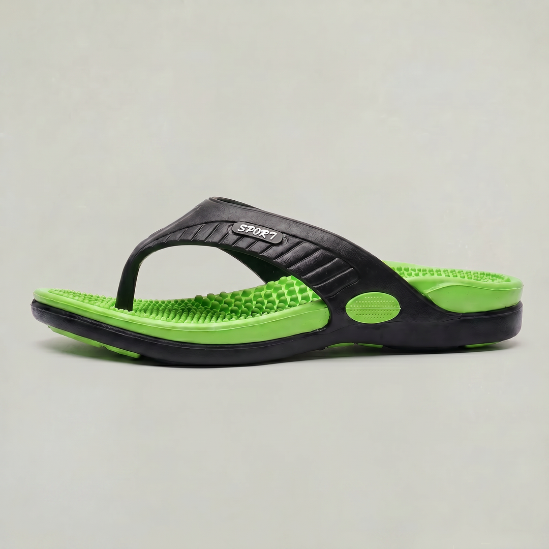 Men's Lightweight Beach Flip Flop Sandals With Textured Footbed