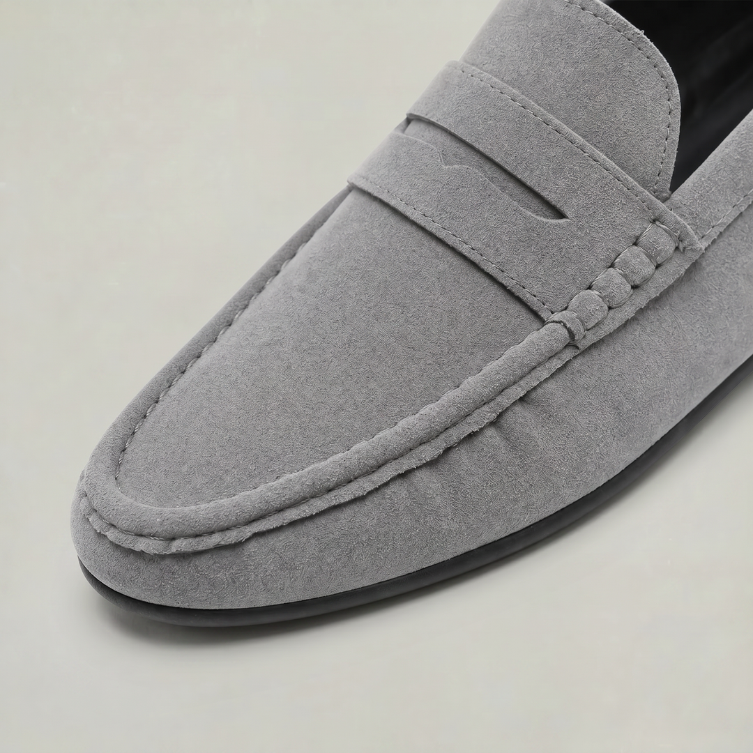 Men's Suede-Style Chunky Sole Penny Loafers