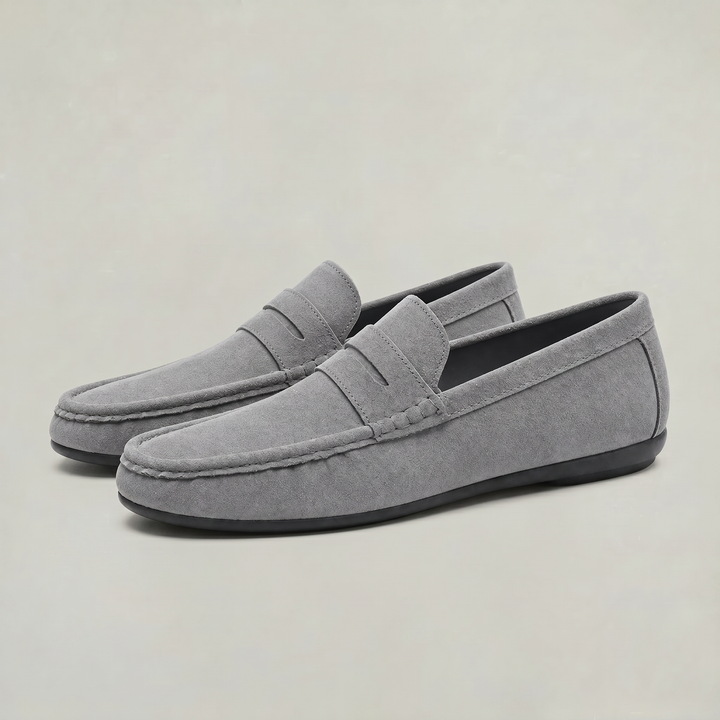 Men's Suede-Style Chunky Sole Penny Loafers