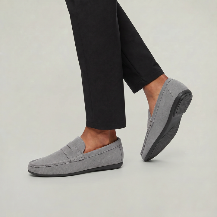 Men's Suede-Style Chunky Sole Penny Loafers
