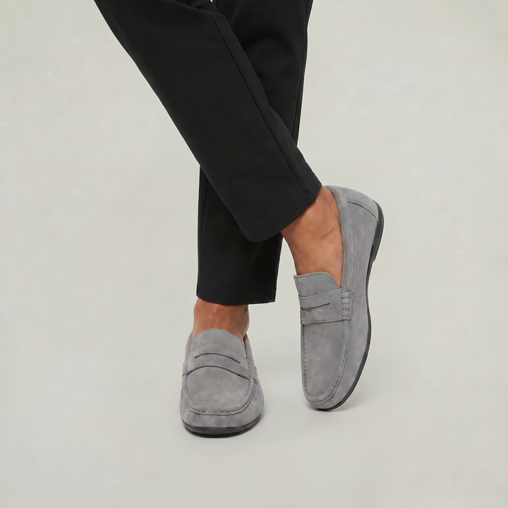 Men's Suede-Style Chunky Sole Penny Loafers