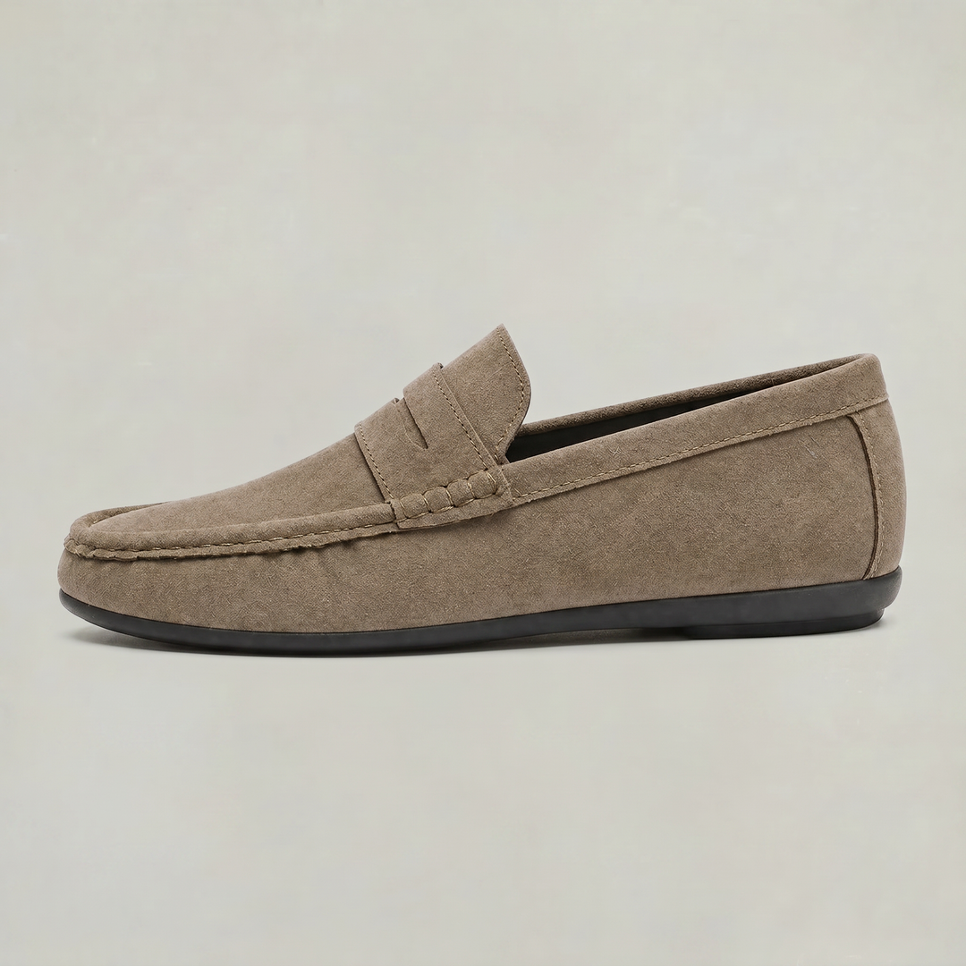 Men's Suede-Style Chunky Sole Penny Loafers