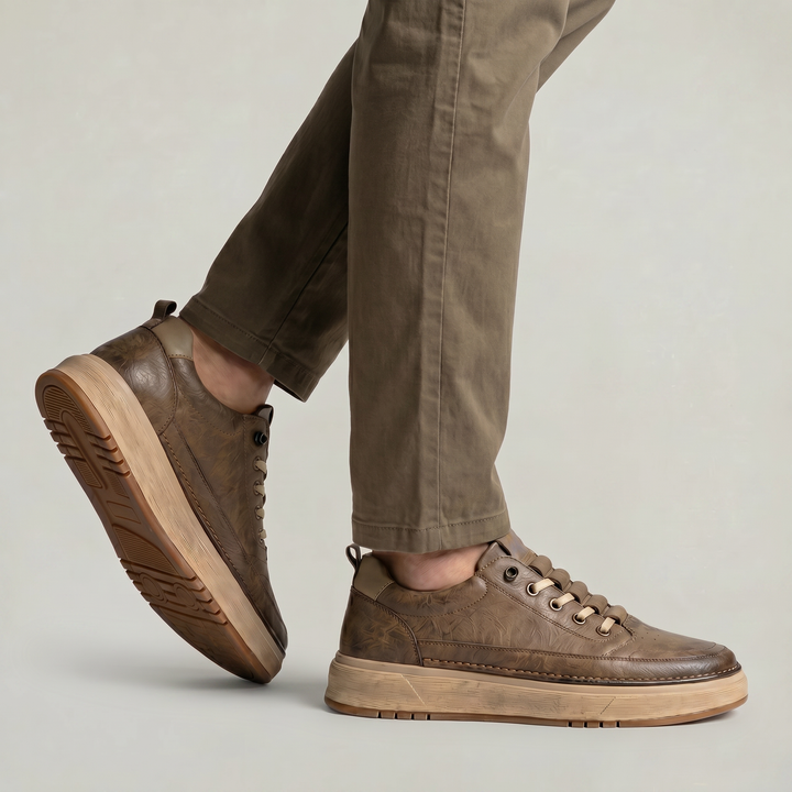 Men's Synthetic Lace-Up Low Top Sneakers