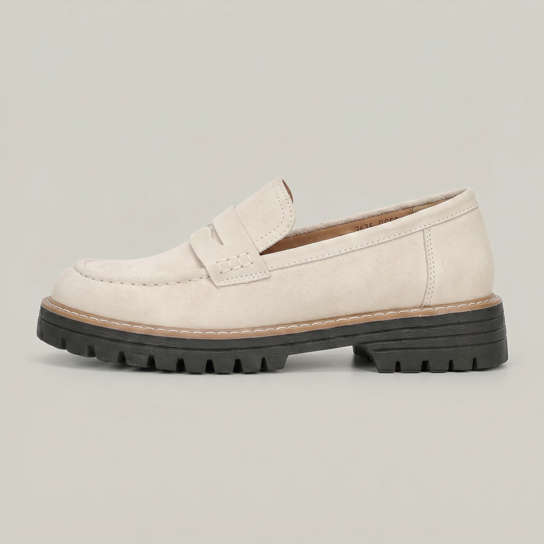 Women's Suede Platform Slip-On Penny Loafers