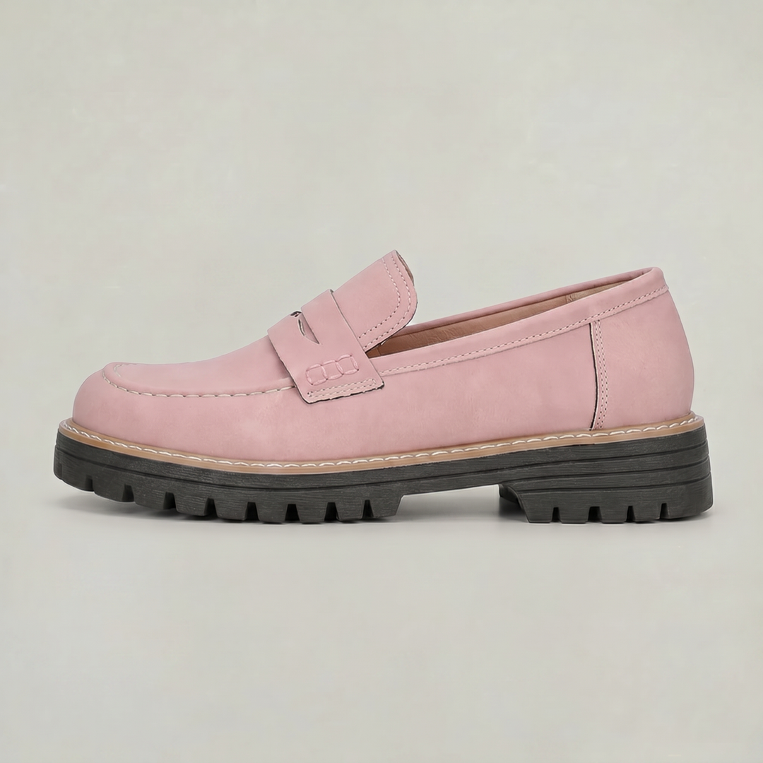 Women's Suede Platform Slip-On Penny Loafers