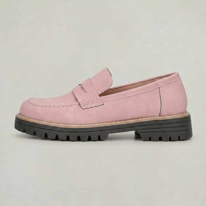 Women's Suede Platform Slip-On Penny Loafers